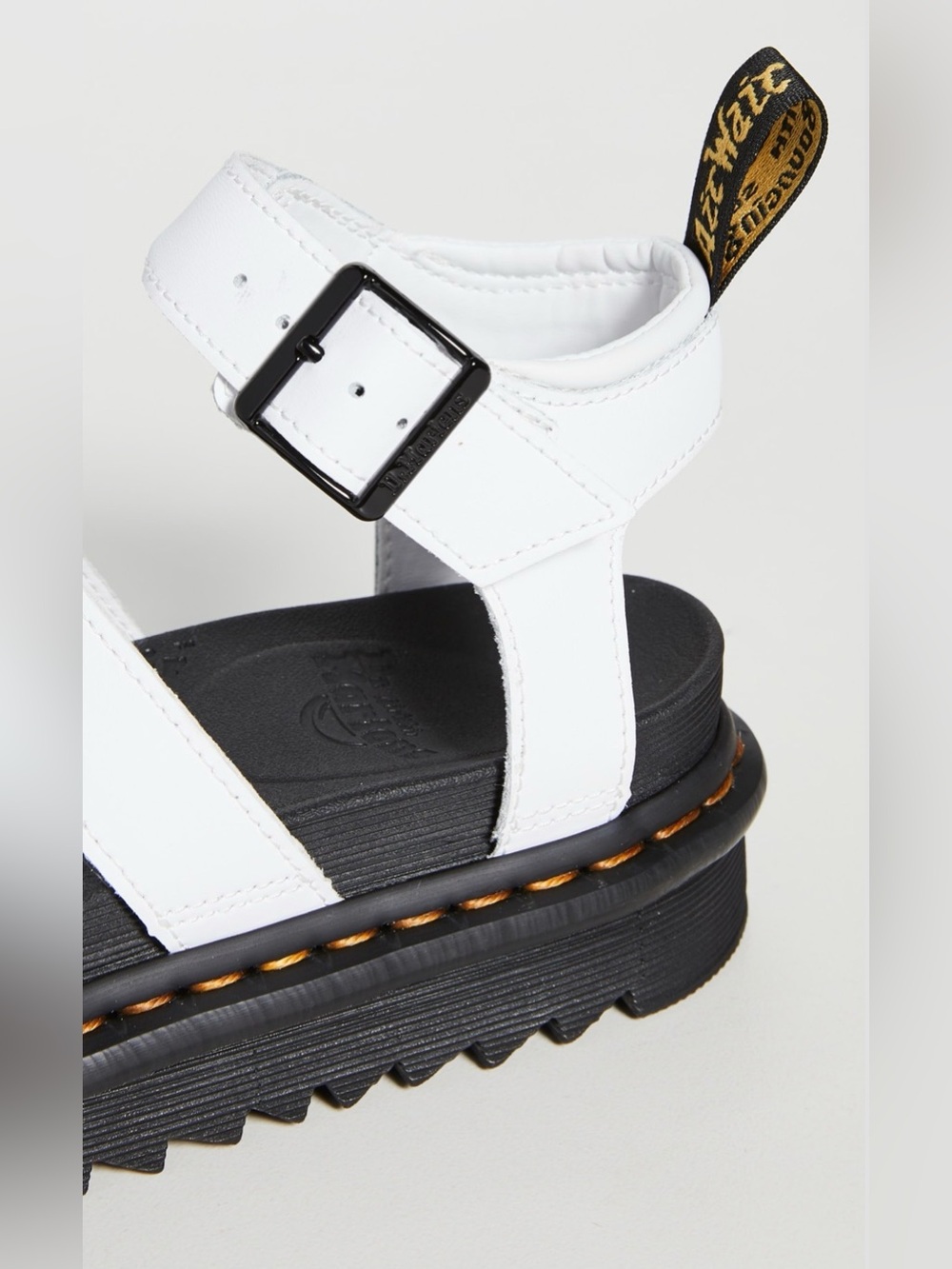 Doc Marten’s NWT White Blaire Leather Chunky Platform Sandals Women’s Size 11 - Picture 6 of 15